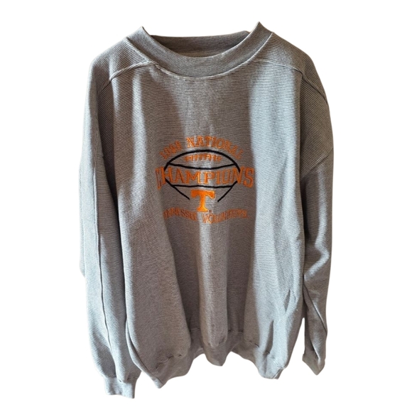Logo Athletic Gray and Orange Sweatshirt Tennessee 1998 National Championship - Picture 1 of 6